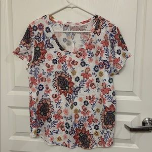 LOFT Vintage Soft Cotton Paisley Patterned Tee